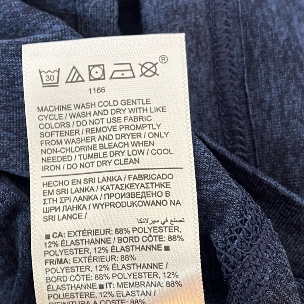 Athleta Uptempo Lightweight Women's Navy Blue Hoodie Top Sweatshirt Size… - Picture 11 of 11